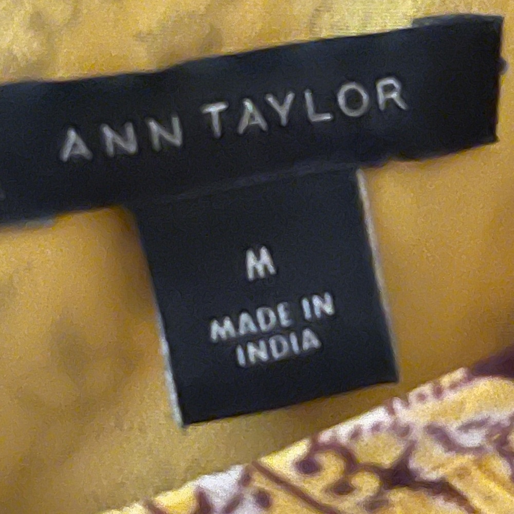 Ann Taylor Yellow and Purple Paisley Blouse - Picture 3 of 7
